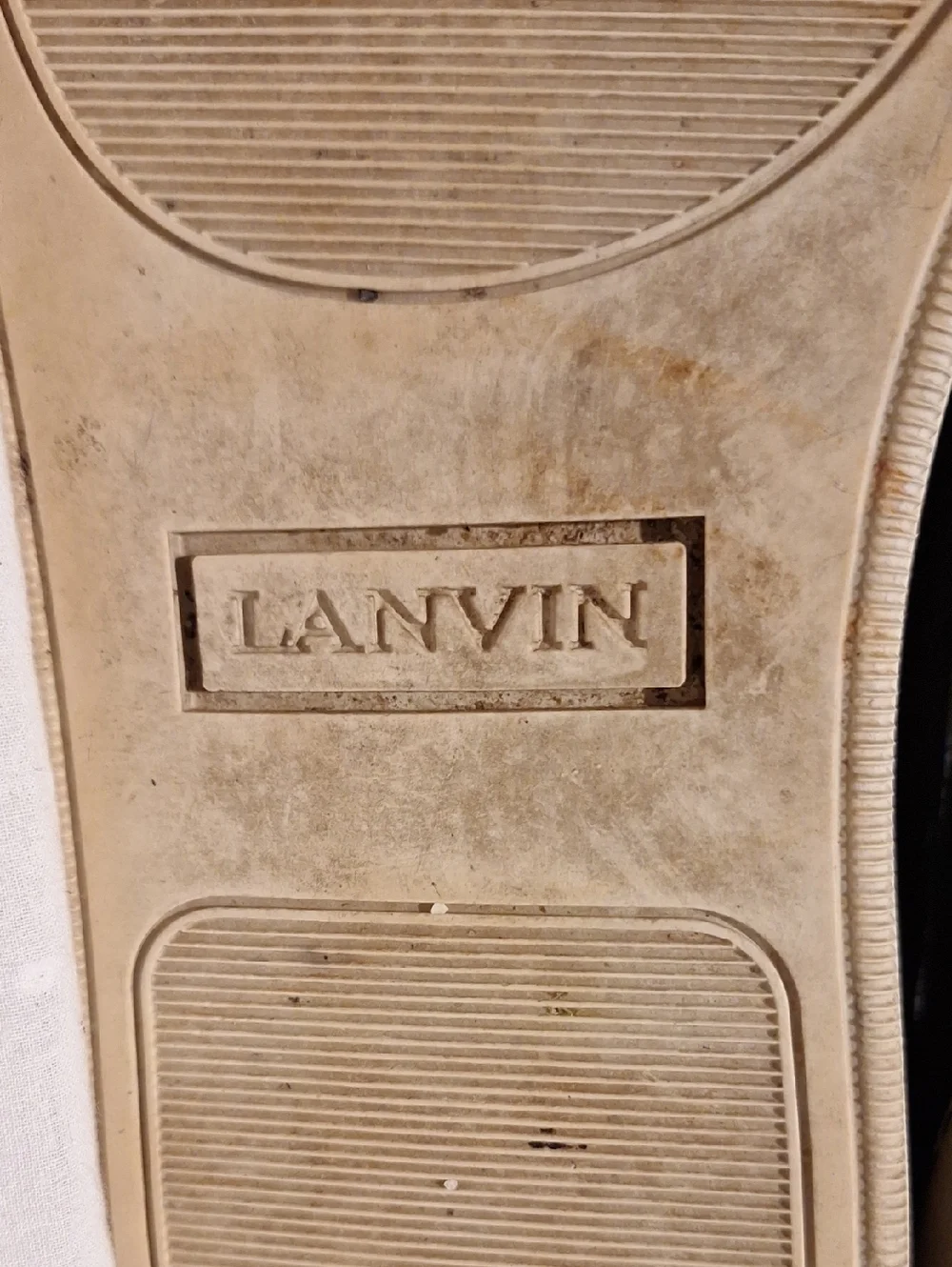 Lanvin Men's Brown Suede and Black Patent Leather Toe Cap Low-Top Sneakers